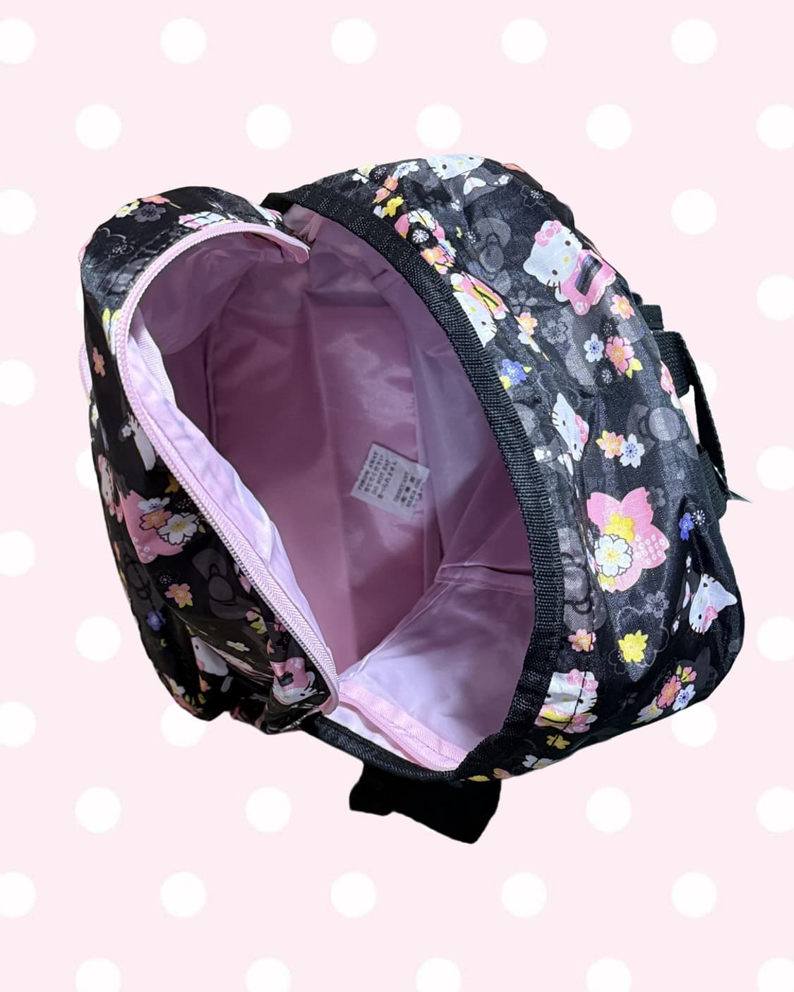 희귀) 헬로키티 사쿠라 블랙핑크 백팩 상품이미지4