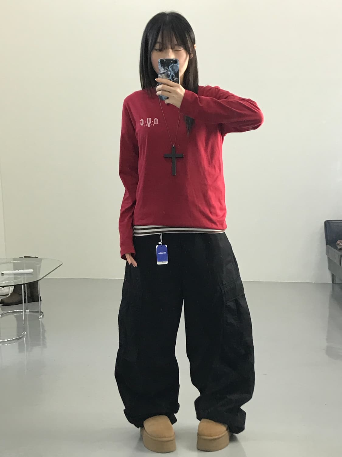  JPN 버건디 롱슬리브 상품이미지3