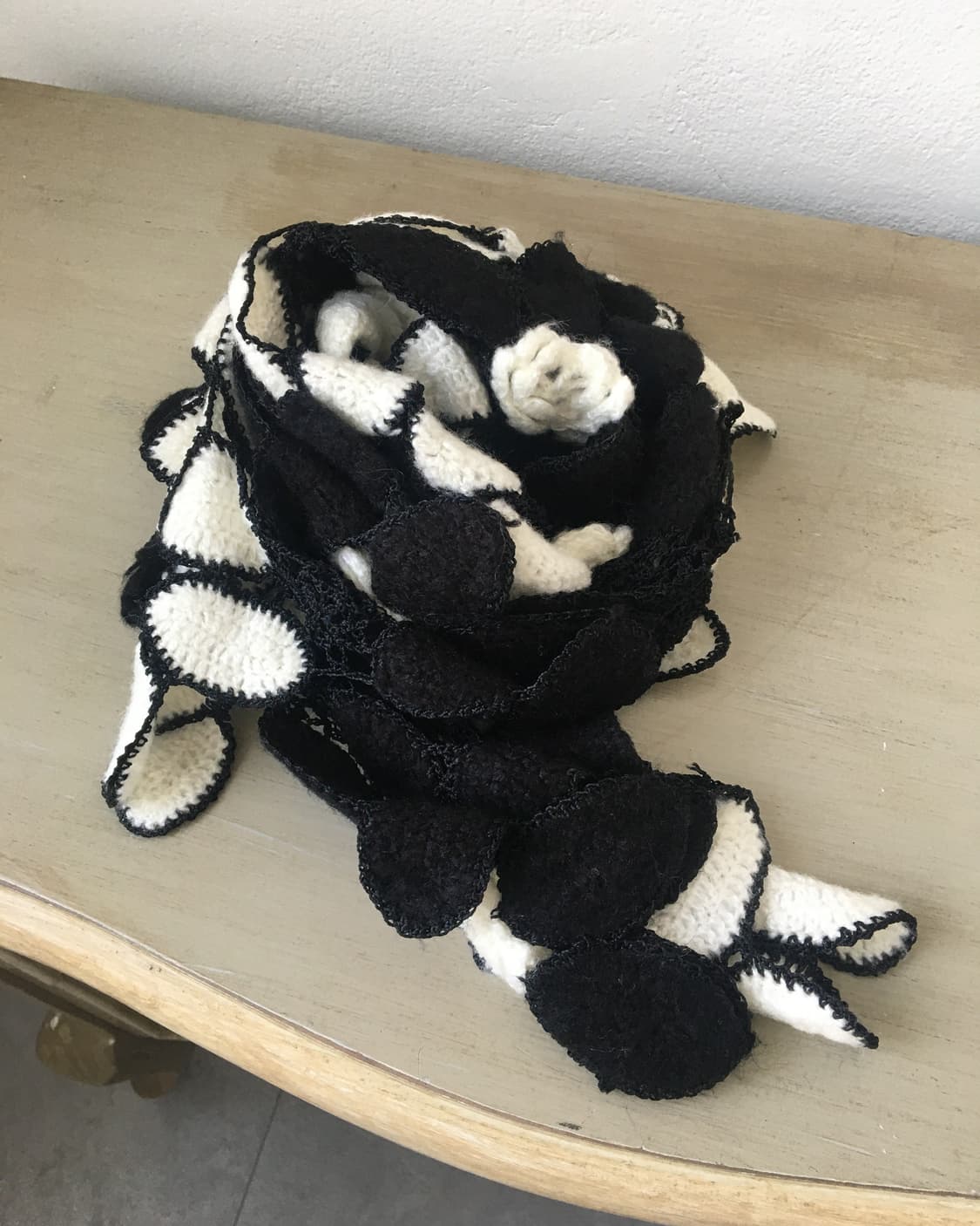 flower pattern crochet scarf 상품이미지3