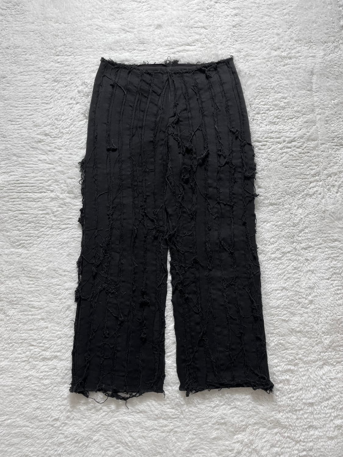 빈티지 디스트레스드 그런지 코튼 팬츠 상품이미지1