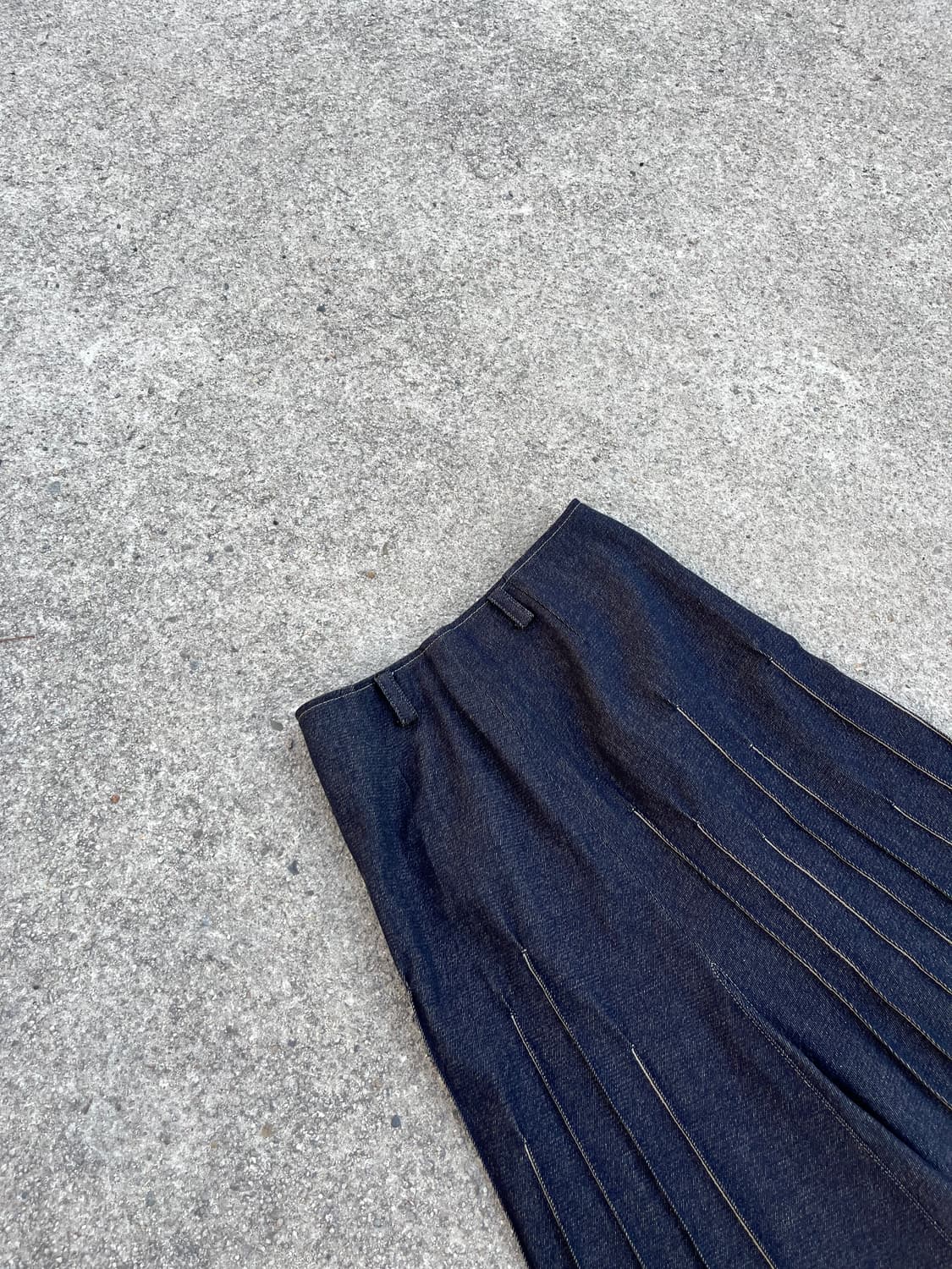 Vintage (japan made) 데님 롱스커트 상품이미지4