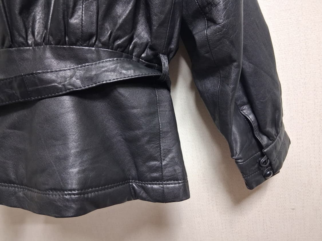 일본빈티지 짙은비둘기그레이 레트로가죽쟈켓 소가죽 여성5566까지
 상품이미지9