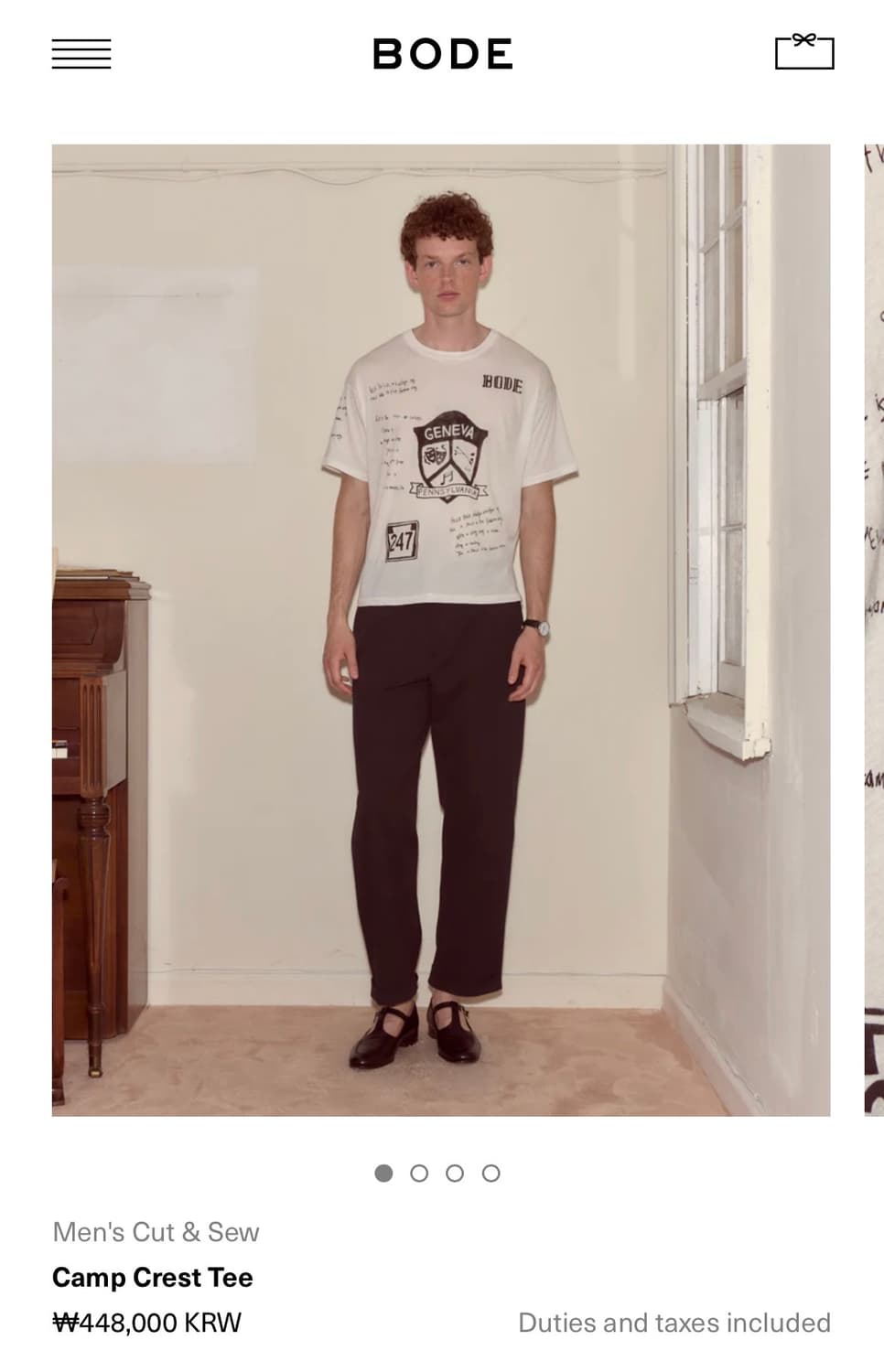 [XS,S,M,L,XL]보디 BODE Camp Crest 티셔츠 상품이미지6