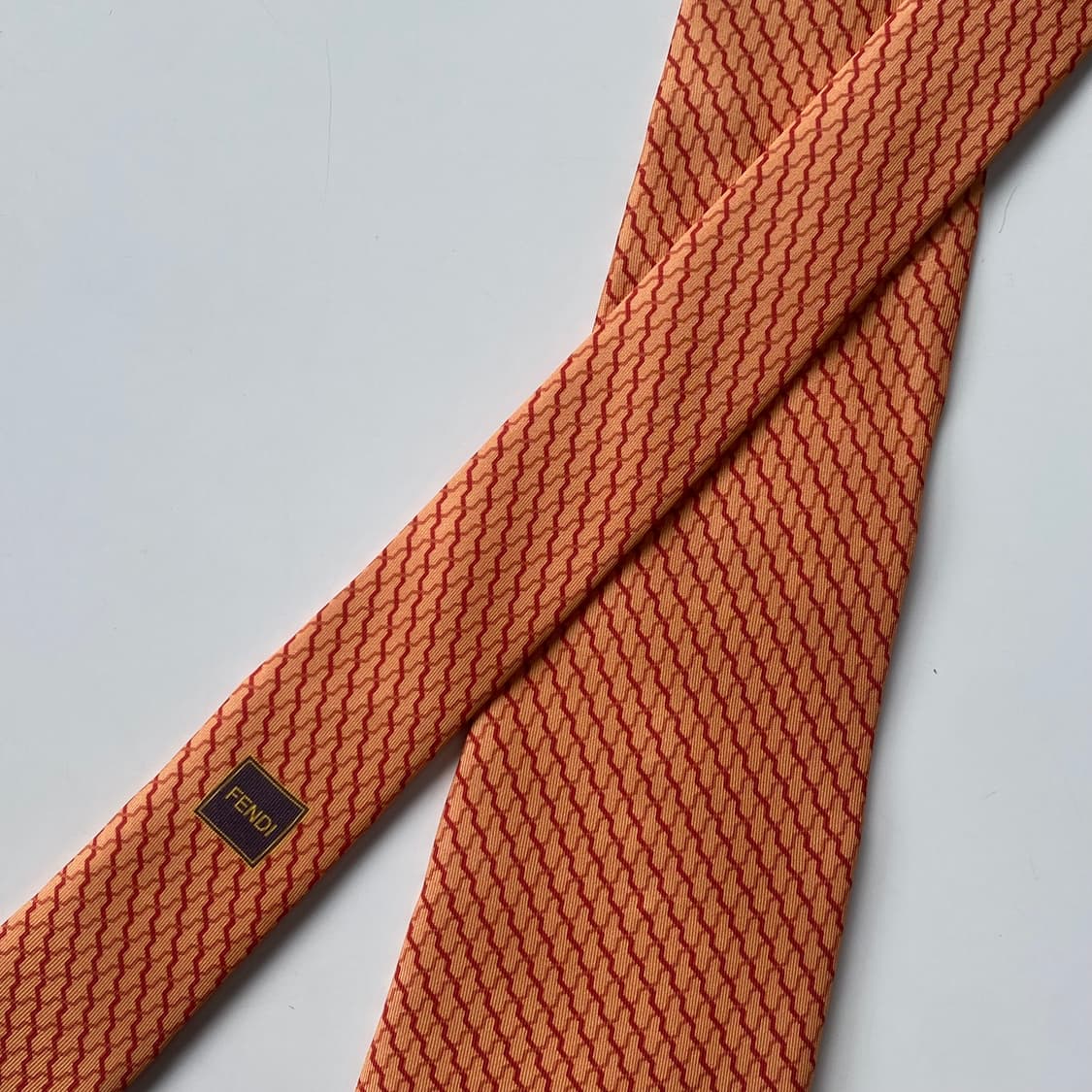 새상품급 펜디(FENDI) 심플로고 명품 정품 넥타이 상품이미지4