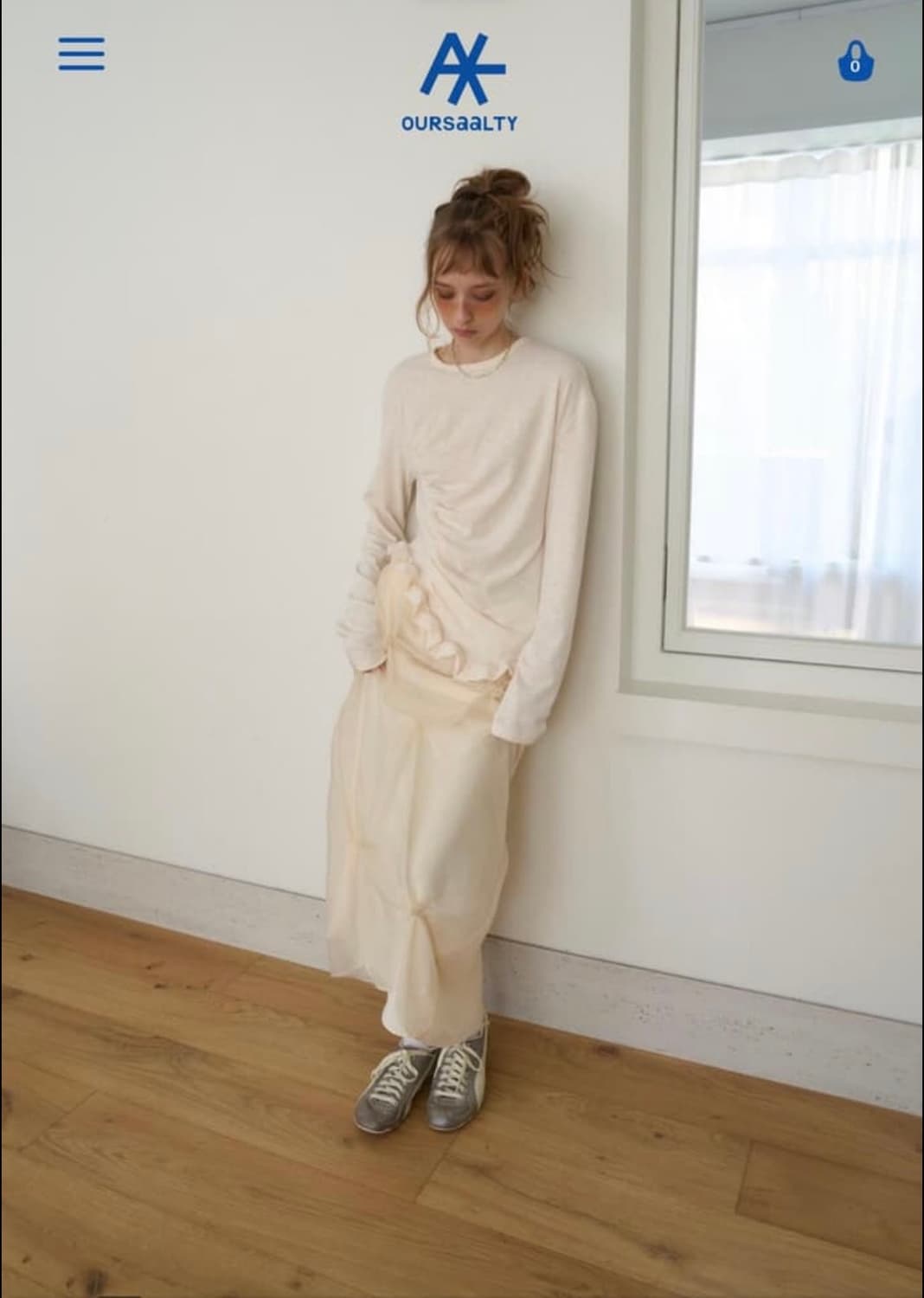 아우어솔티 oursaalty Pleasant Frill T-shirts 상품이미지2