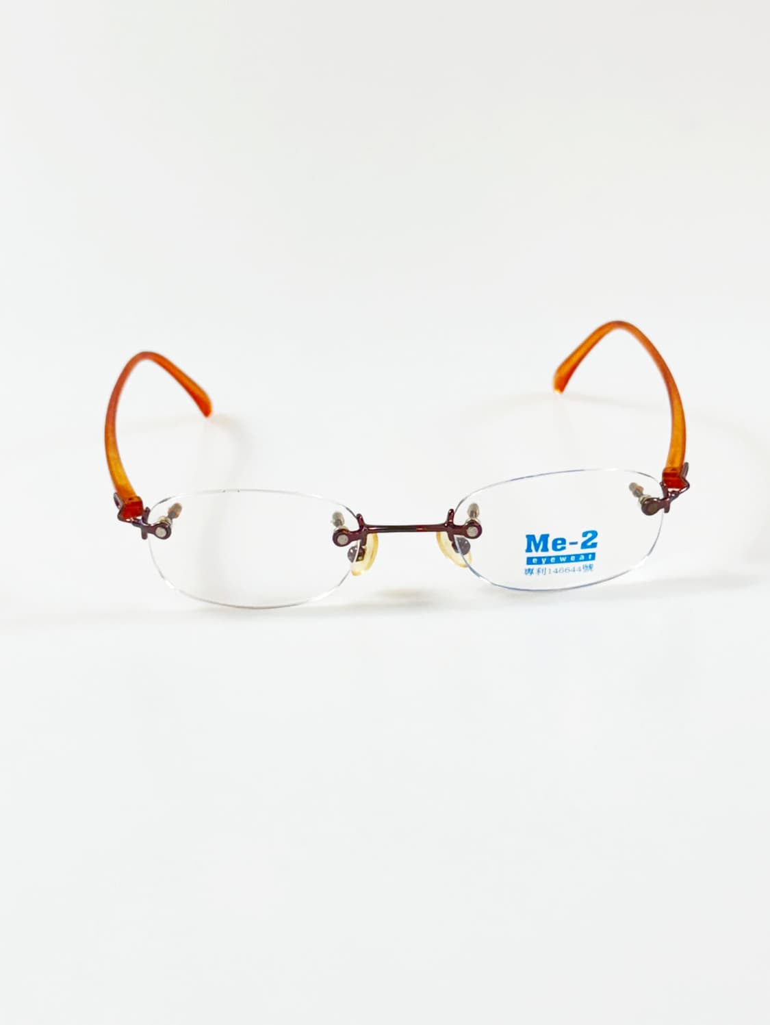 90s 홍콩제 ME-2 무테 오벌 프레임 빈티지 안경 상품이미지1