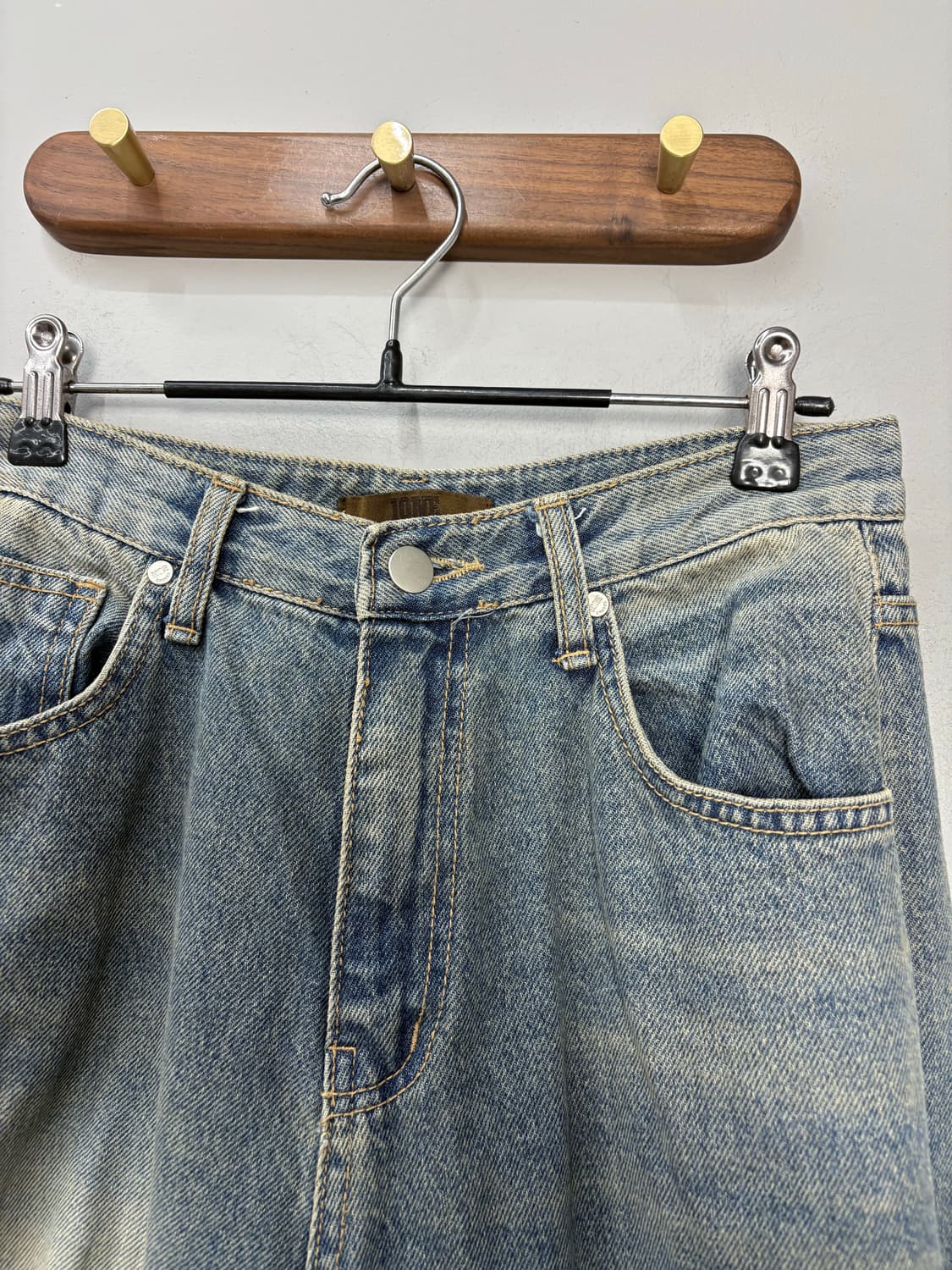 아이오네 컷팅 오버핏 워싱 데님 팬츠 A3444 상품이미지4