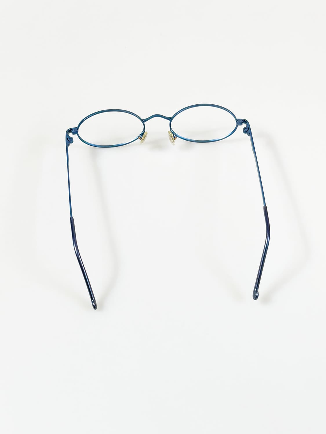 90s CLEOPATRA 블루 슬림 오벌 메탈 빈티지 안경 상품이미지5