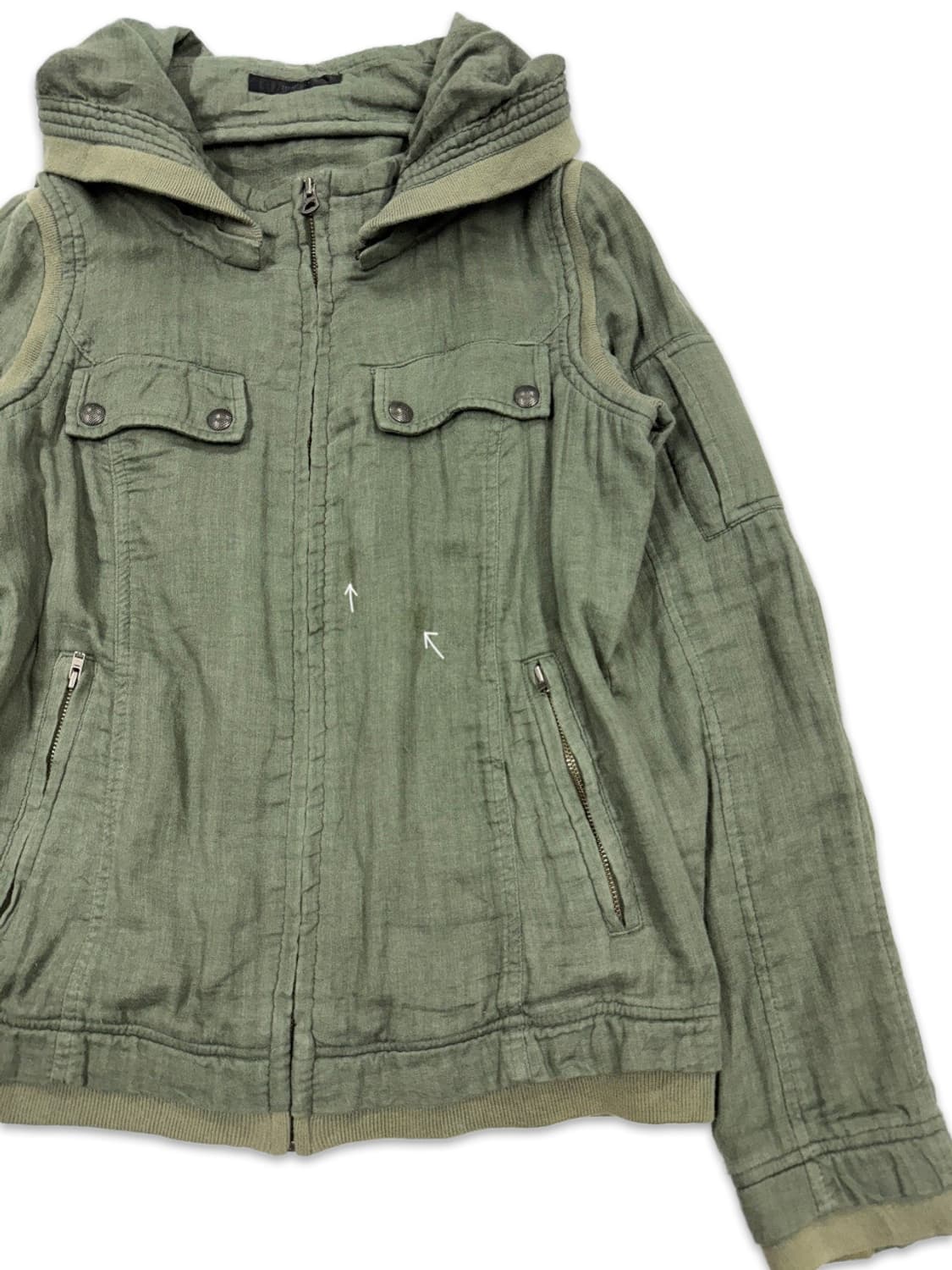 빈티지 Moussy 라이더 펑크 후드집업 자켓 상품이미지4