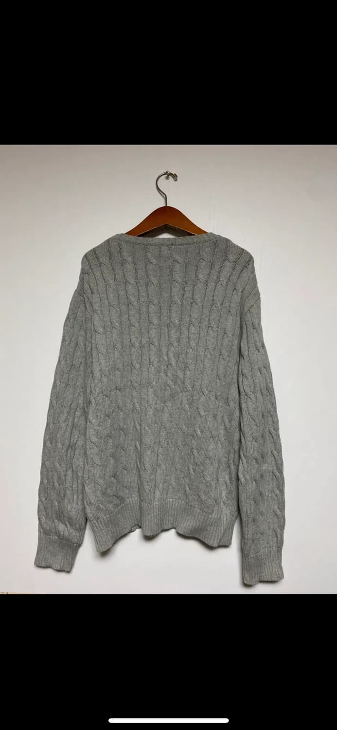 폴로 랄프로렌 꽈배기 케이블니트 그레이 XL 상품이미지4