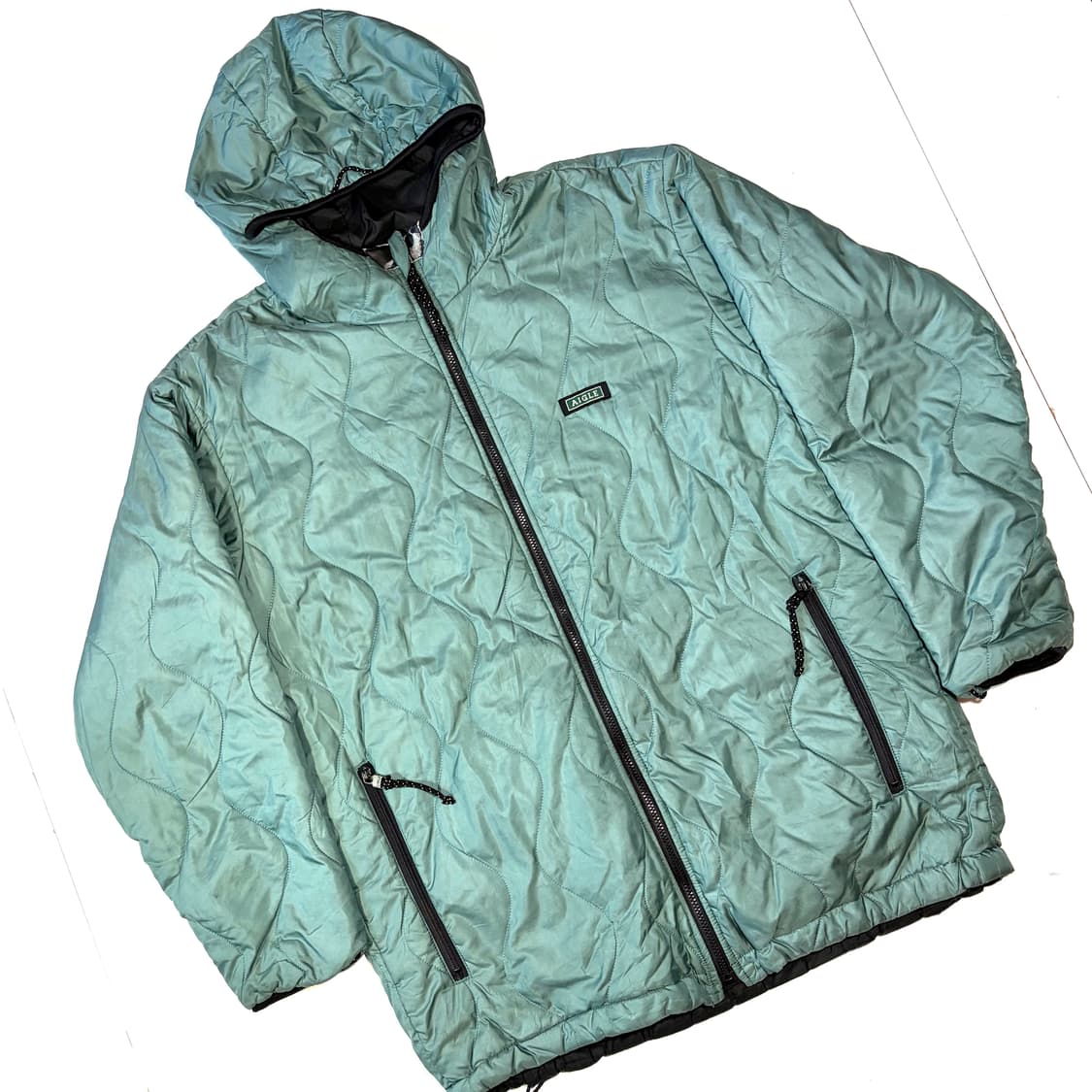 에이글 민트 블랙 리버시블 경량패딩 상품이미지2