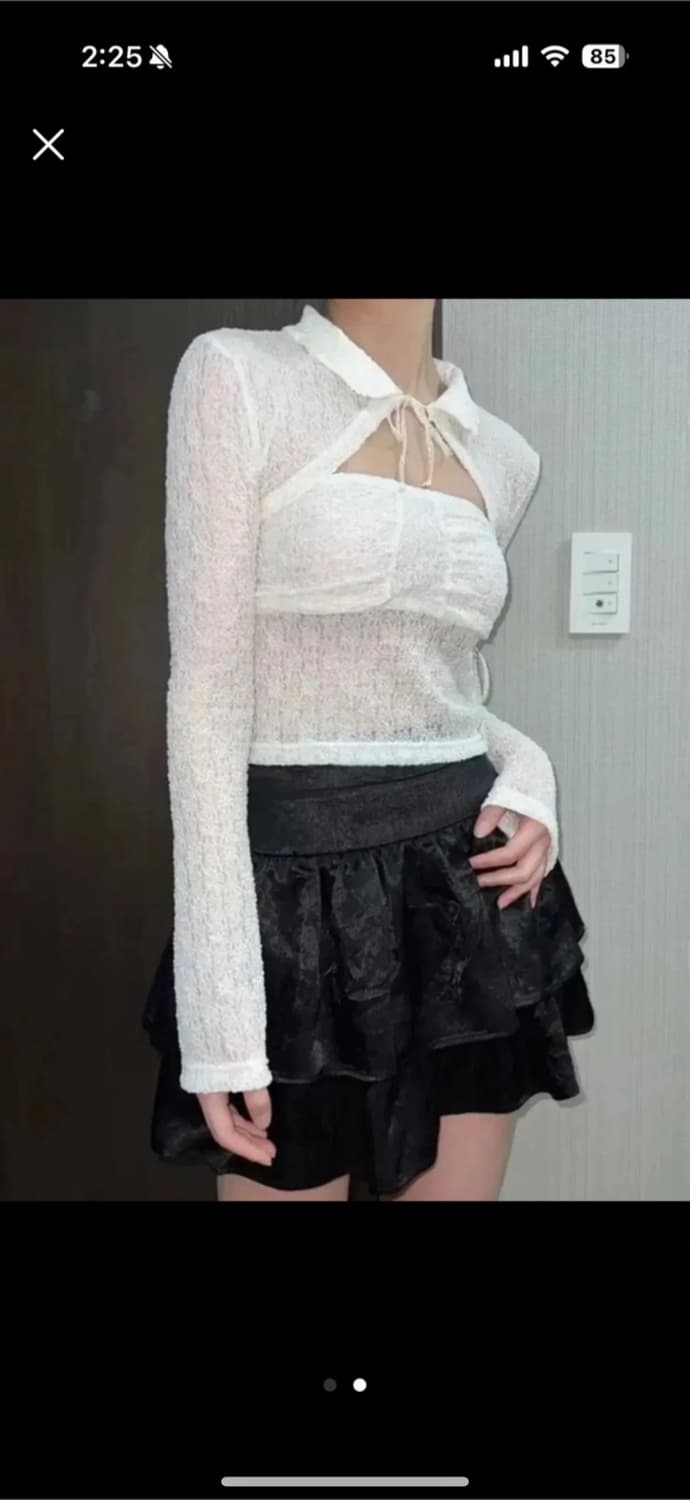 쓰리타임즈 디어블라우스 아이보리 m 새상품 상품이미지2