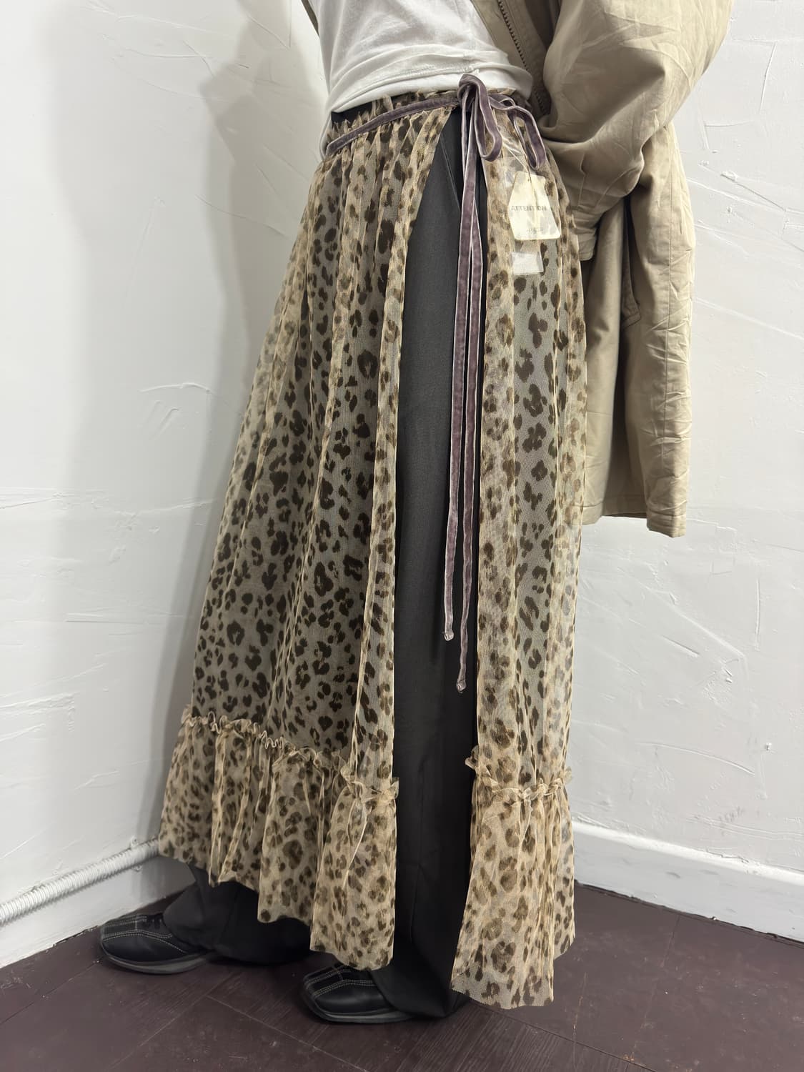 ray beams mesh wrap skirt 상품이미지4