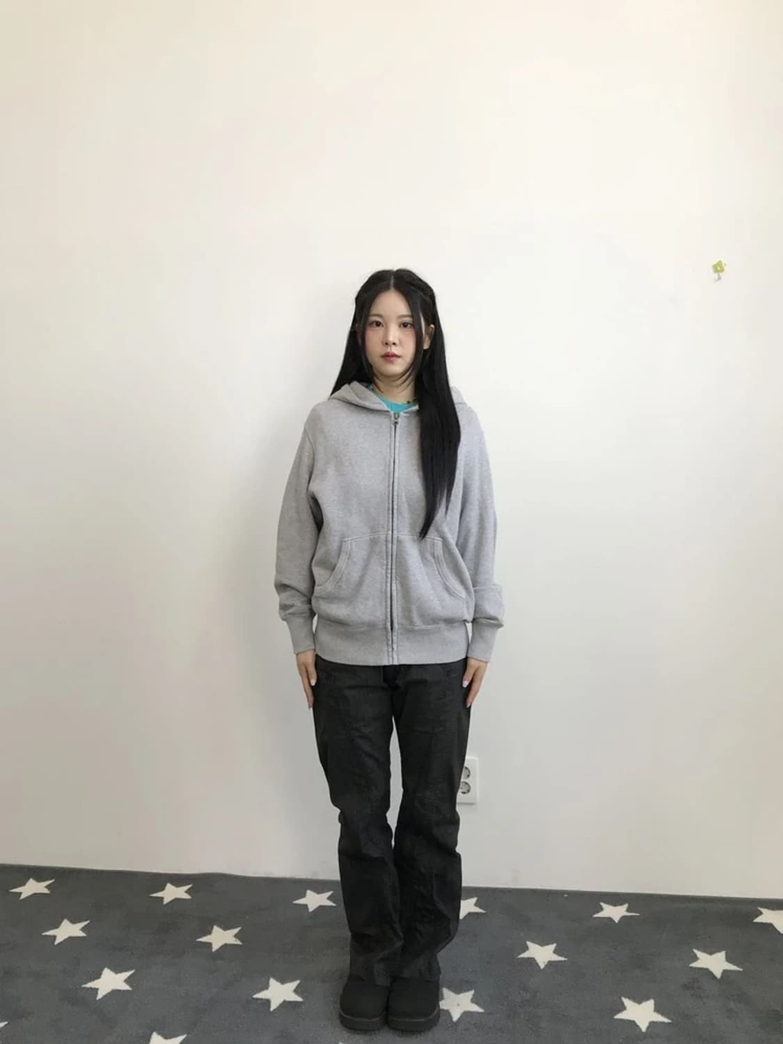 Uniqlo zip Hoodie gray 상품이미지1