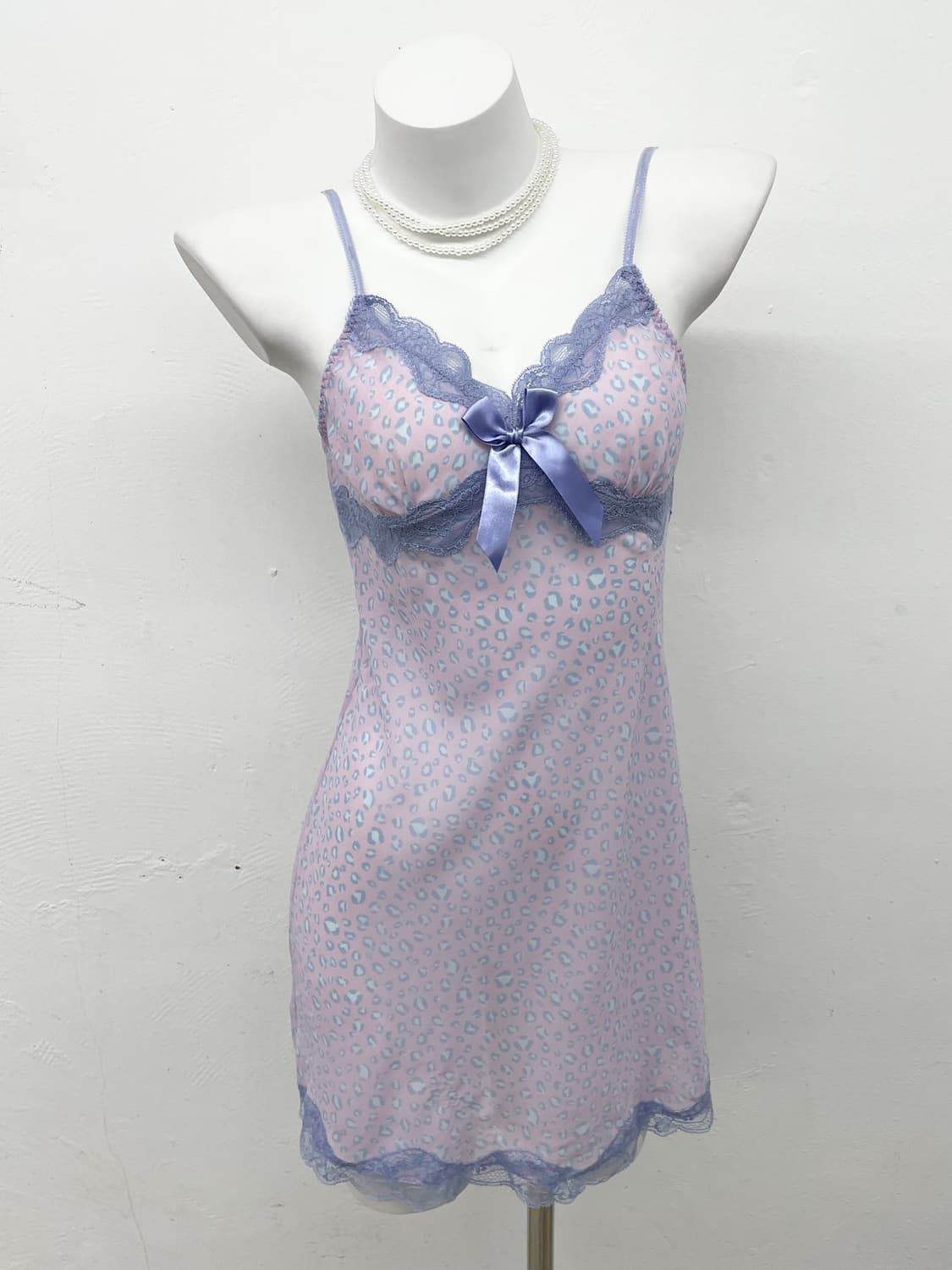 에블린 갸루 호피 레이스 슬립 상품이미지1