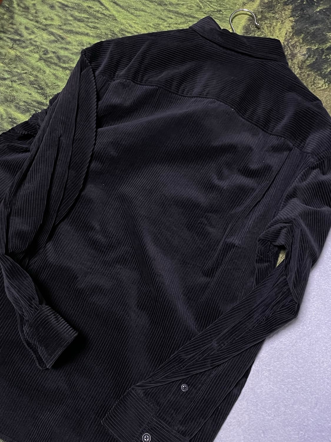 BAPE 에이프 헤드 원 포인트 코듀로이 셔츠 블랙 상품이미지3