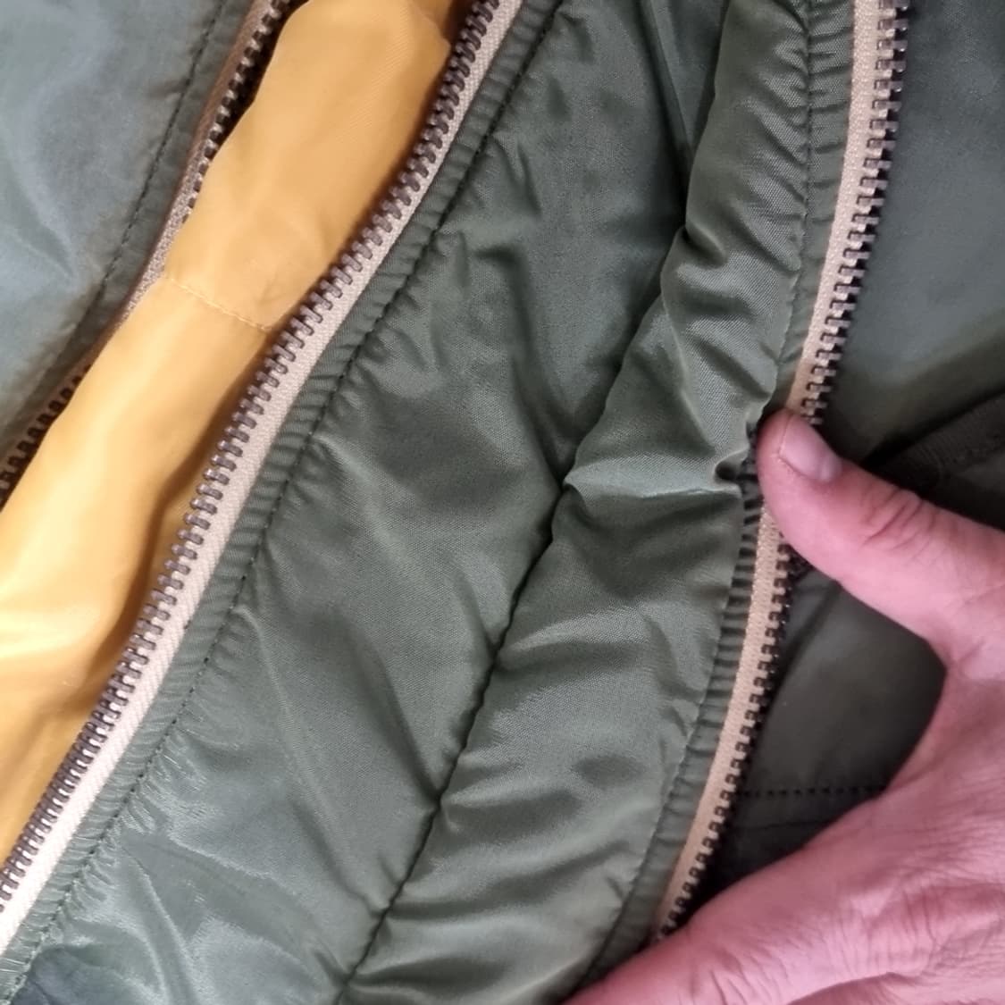 알파인더스트리 b-15 퍼 카키 봄버 자켓(105) 상품이미지9