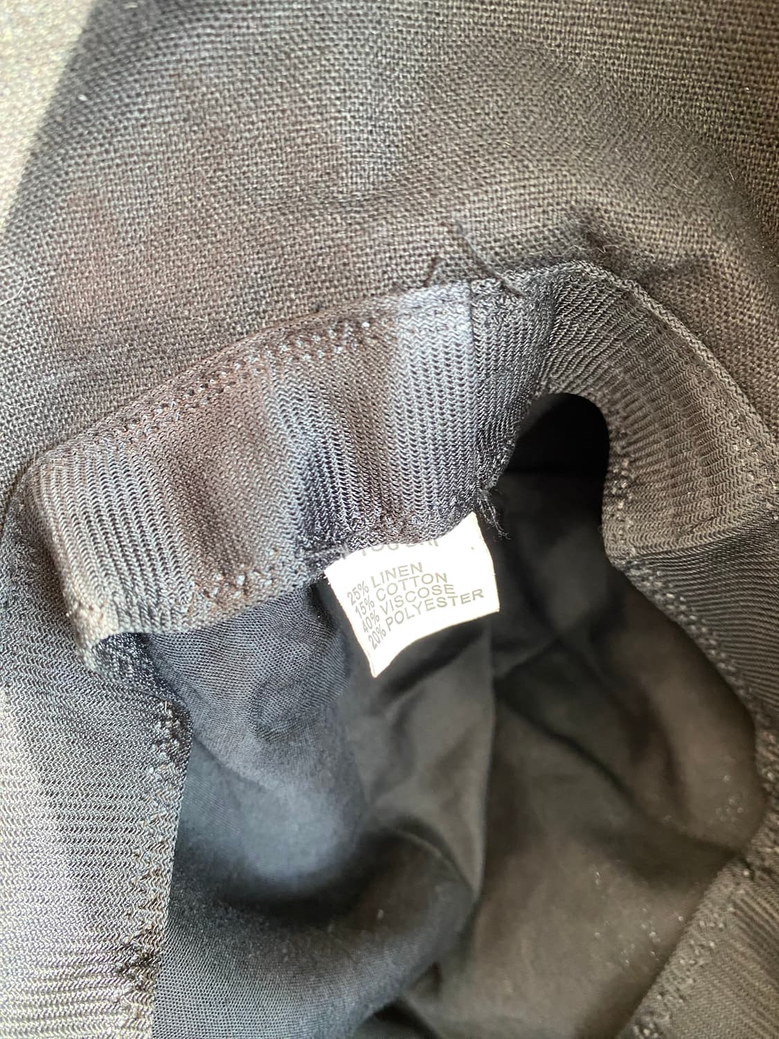 린넨면혼방 블랙 버킷햇 상품이미지6