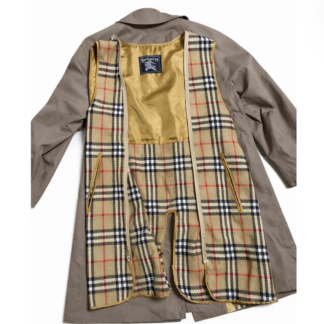 90s 버버리 Burberrys 빈티지 발마칸 코트 너바체크 울라이너 상품이미지3