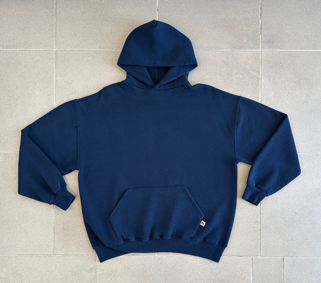 90s 빈티지 러셀 후드 네이비 XL USA 상품이미지1