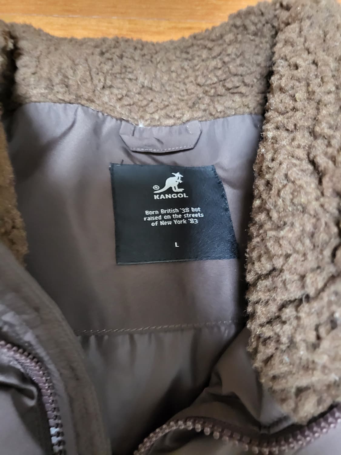 캉골 클럽 다운 베스트 패딩 조끼 6115 브라운 L 상품이미지5