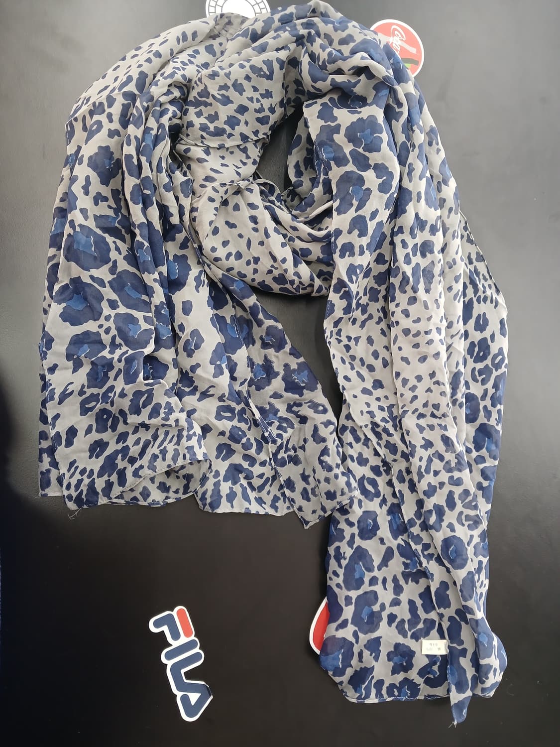 갸루 호피 실크 스카프  상품이미지1