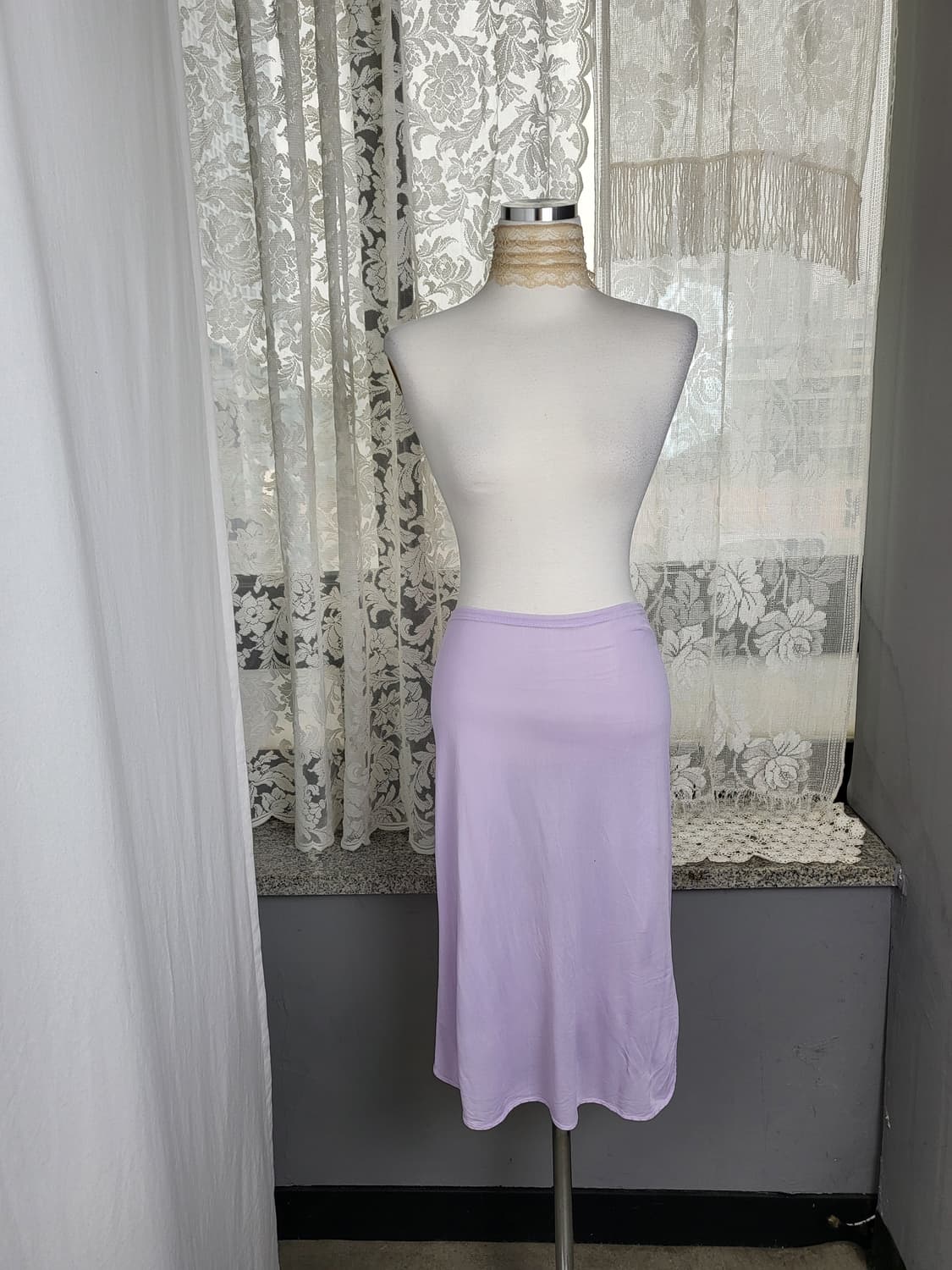 B급 빈티지 라벤더 슬립  스커트 상품이미지1
