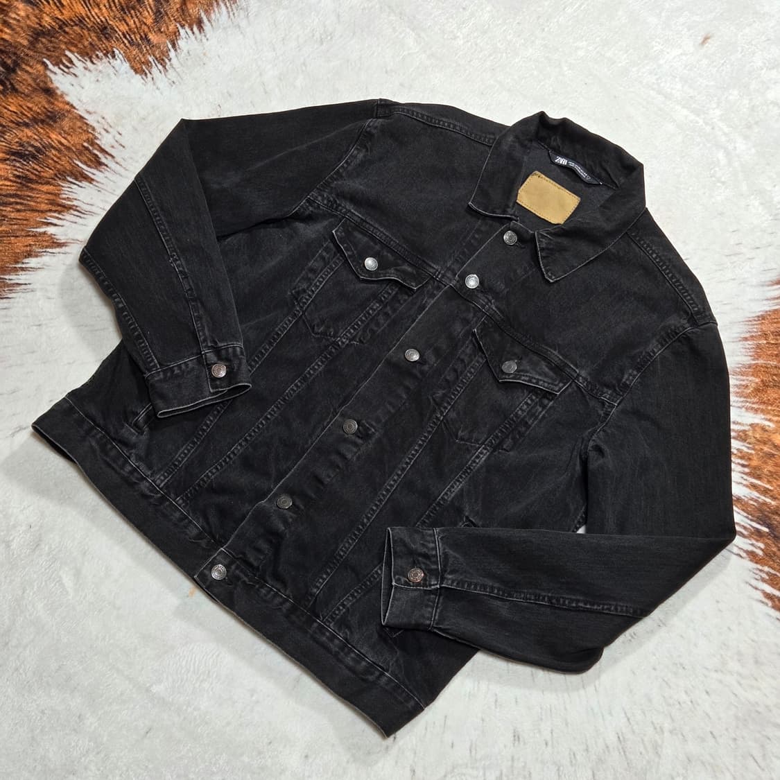 자라 블랙 코튼 트러거 자켓 상품이미지1