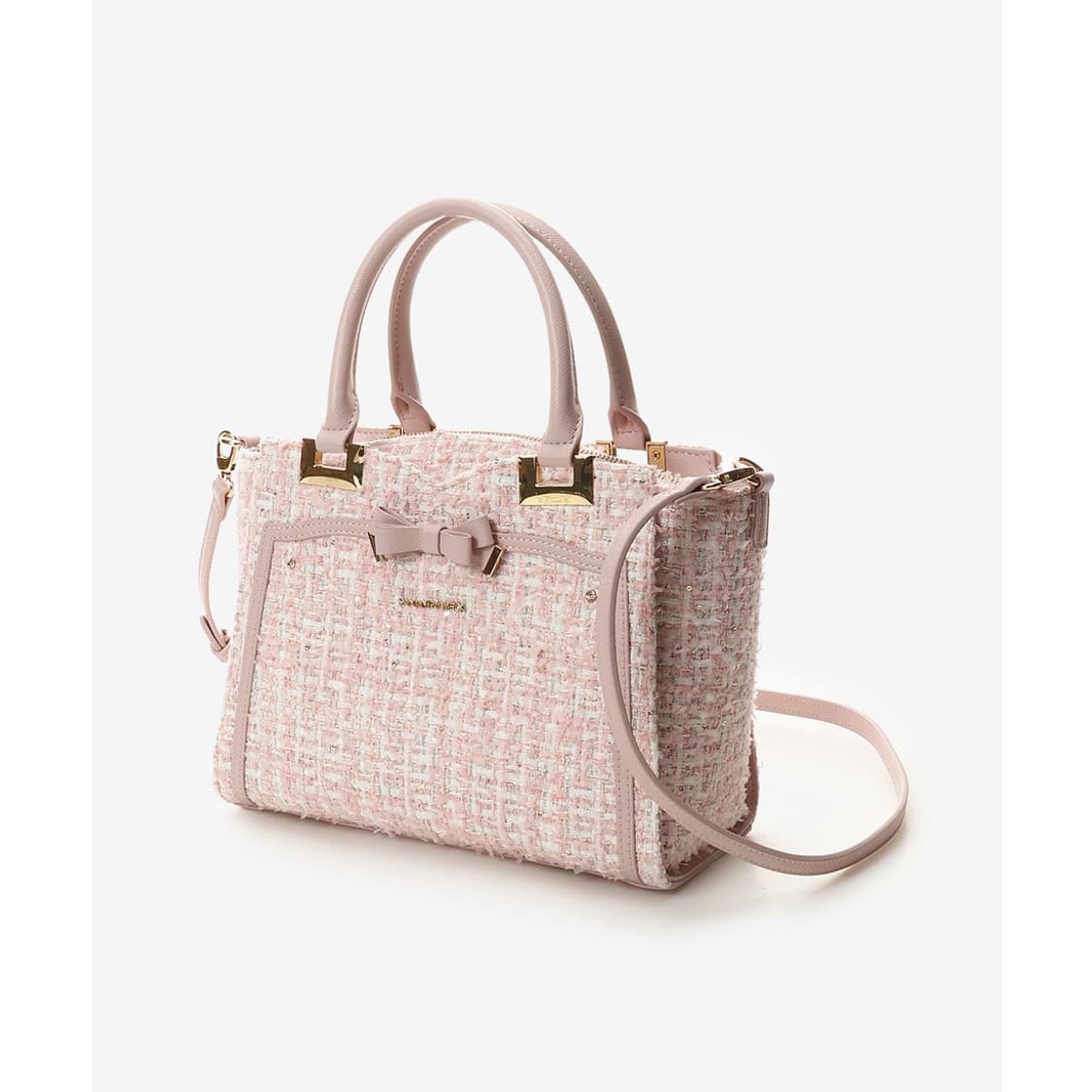 SAMANTHAVEGA 사만사베가 솔리드 리본 트위드 핸드백 가방 상품이미지2
