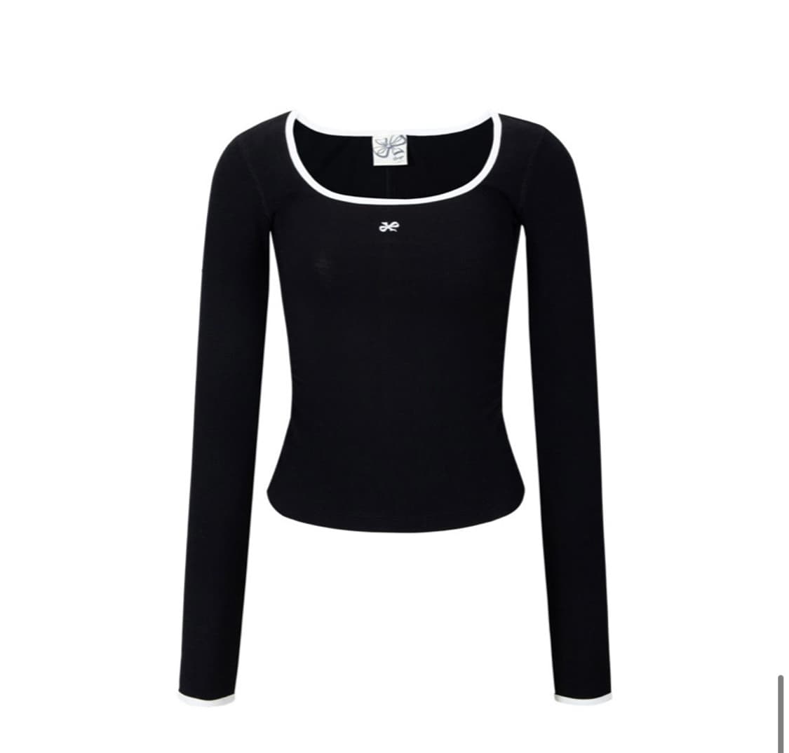 Remagie 리마지 스퀘어넥 롱슬리브 블랙 상품이미지1