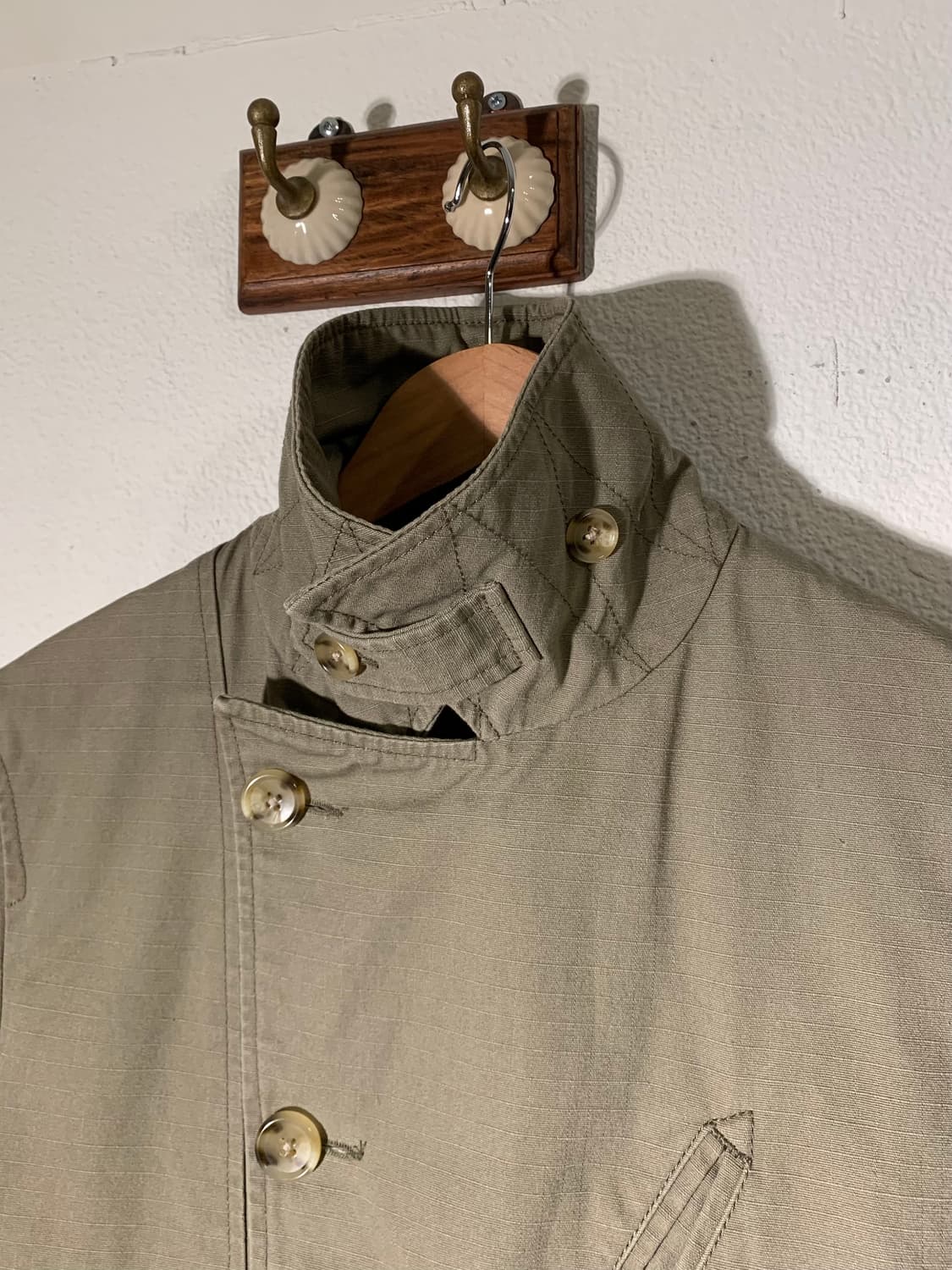 엔지니어드가먼츠 버클카라 베이지 피코트 자켓 상품이미지5