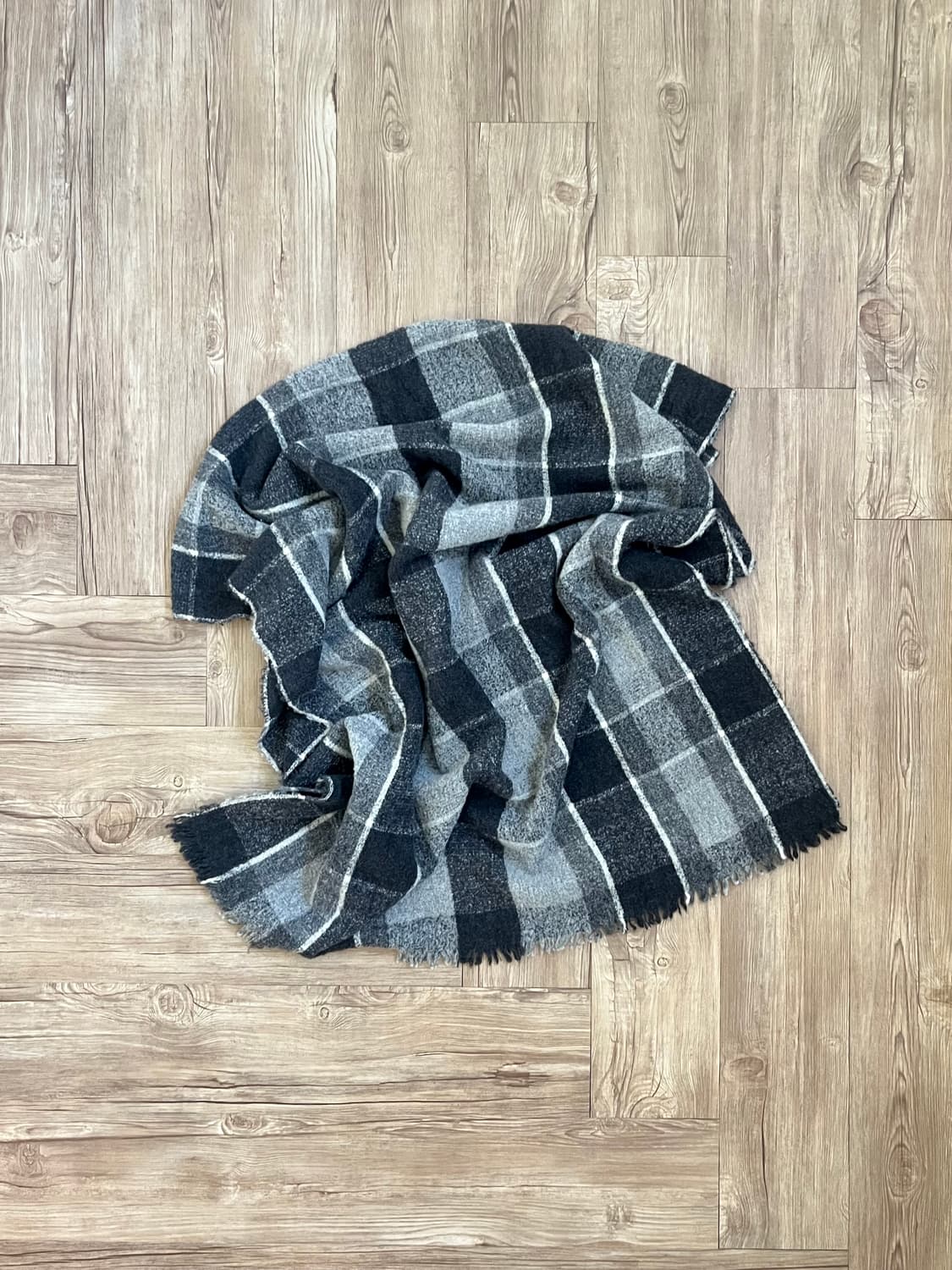 theory 울 체크 스카프 상품이미지5