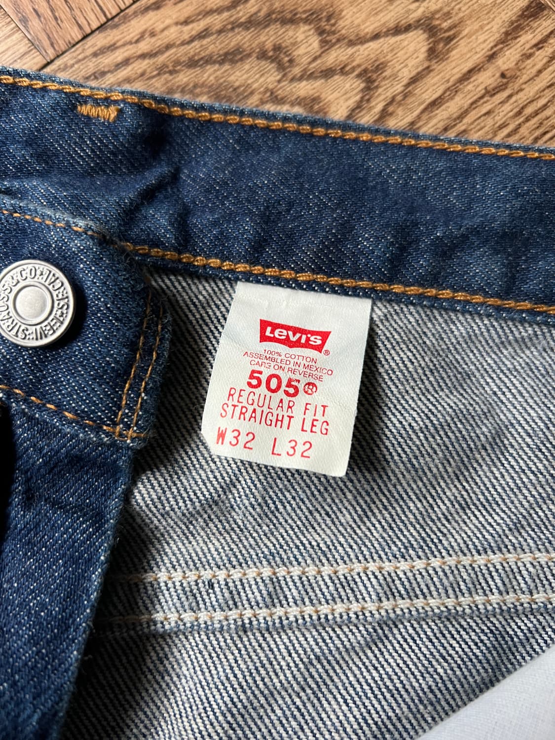 [32]90's 리바이스 USA 505 미디엄블루 데님 팬츠 상품이미지5