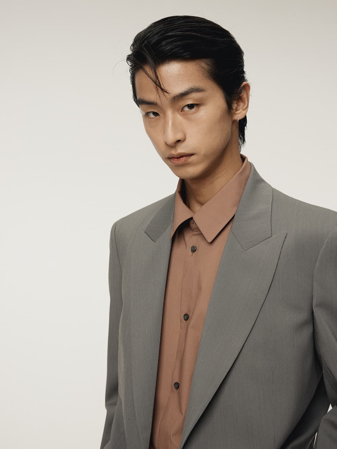 렉토 25FW 파우더리 코튼 웨스턴 셔츠 러스트 핑크 상품이미지3