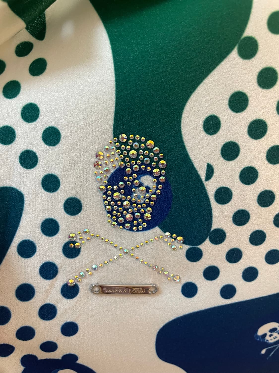 마크앤로나 그래픽 반팔 카라티 해골 패턴 레인보우 컬러 유니크 골프웨어 상품이미지4