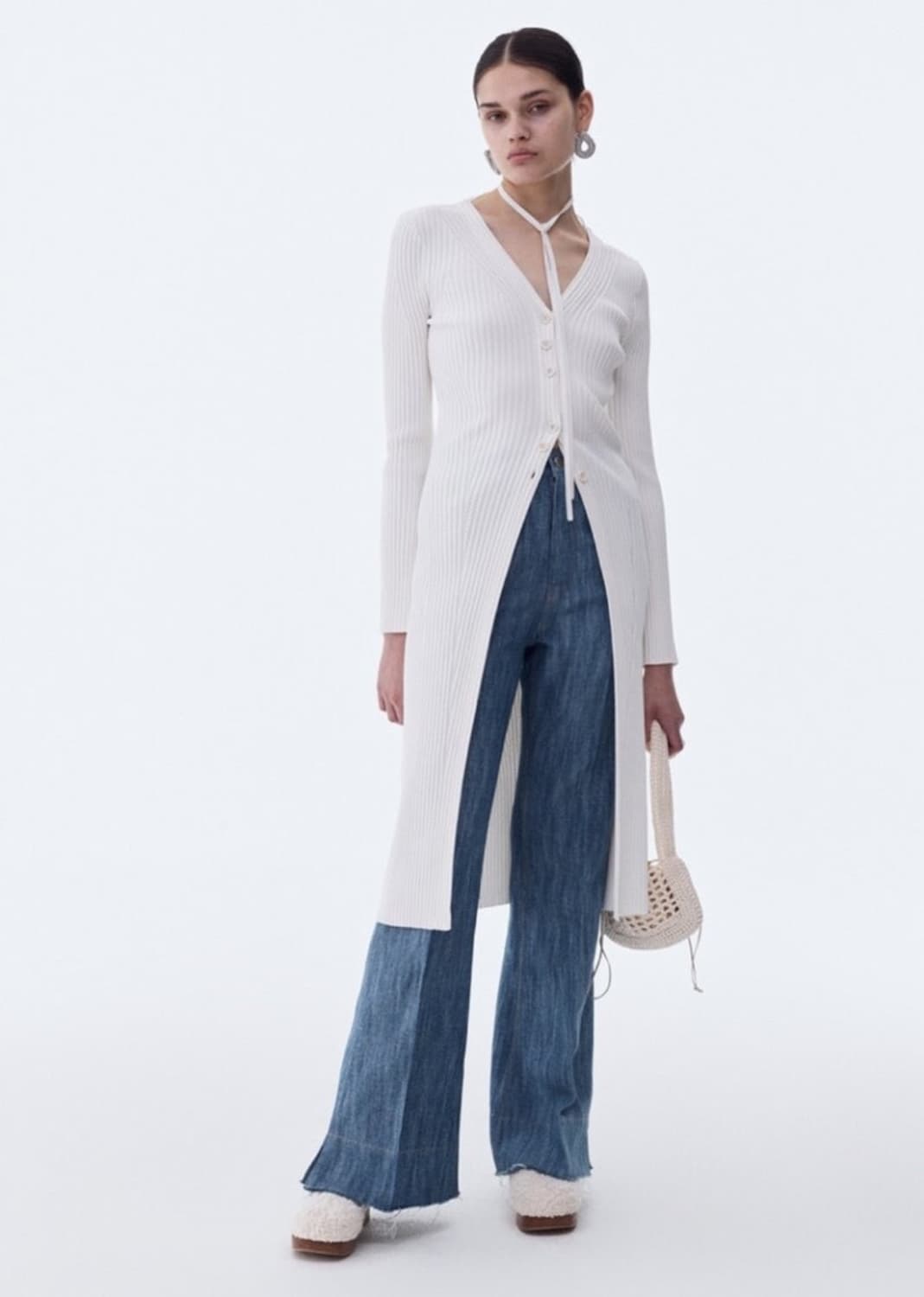 렉토 롱니트 가디건 드레스 s 상품이미지2