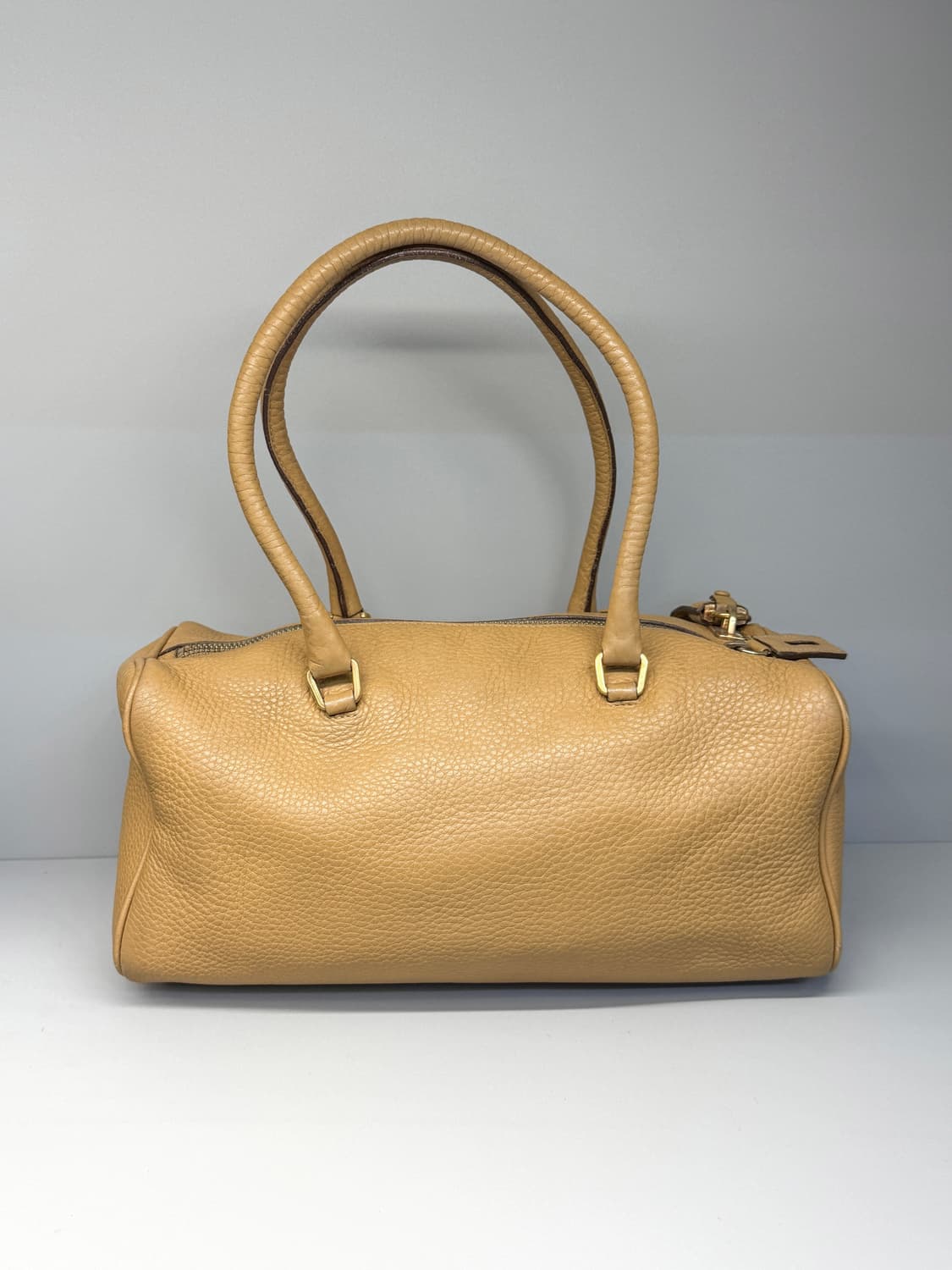 프라다 카멜 그레인 레더 보스턴 숄더백 상품이미지5