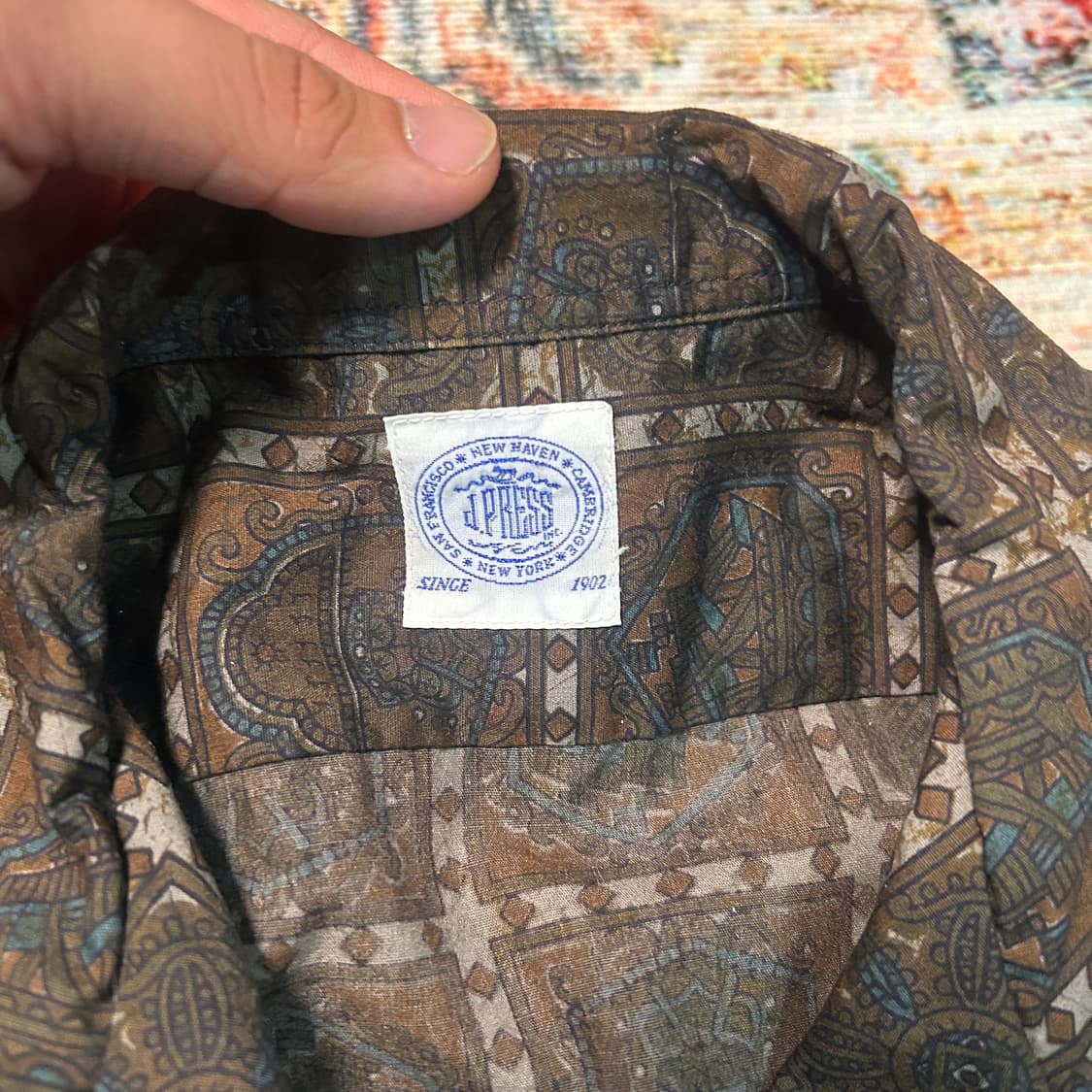 [M] 제이프레스 에스닉패턴 반팔 셔츠 상품이미지2