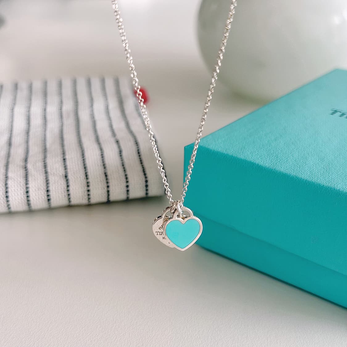 티파니 앤코 더블하트 목걸이  상품이미지1