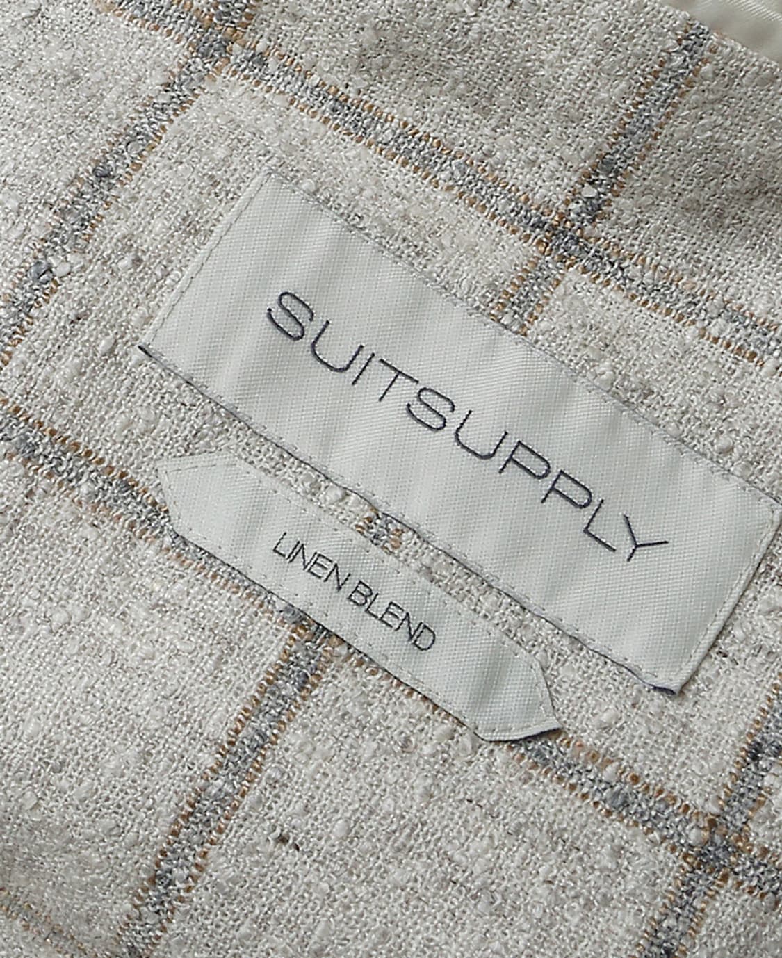 수트 서플라이 [Suit Supply] 아이보리 린넨 블렌드 체크 자켓 상품이미지5