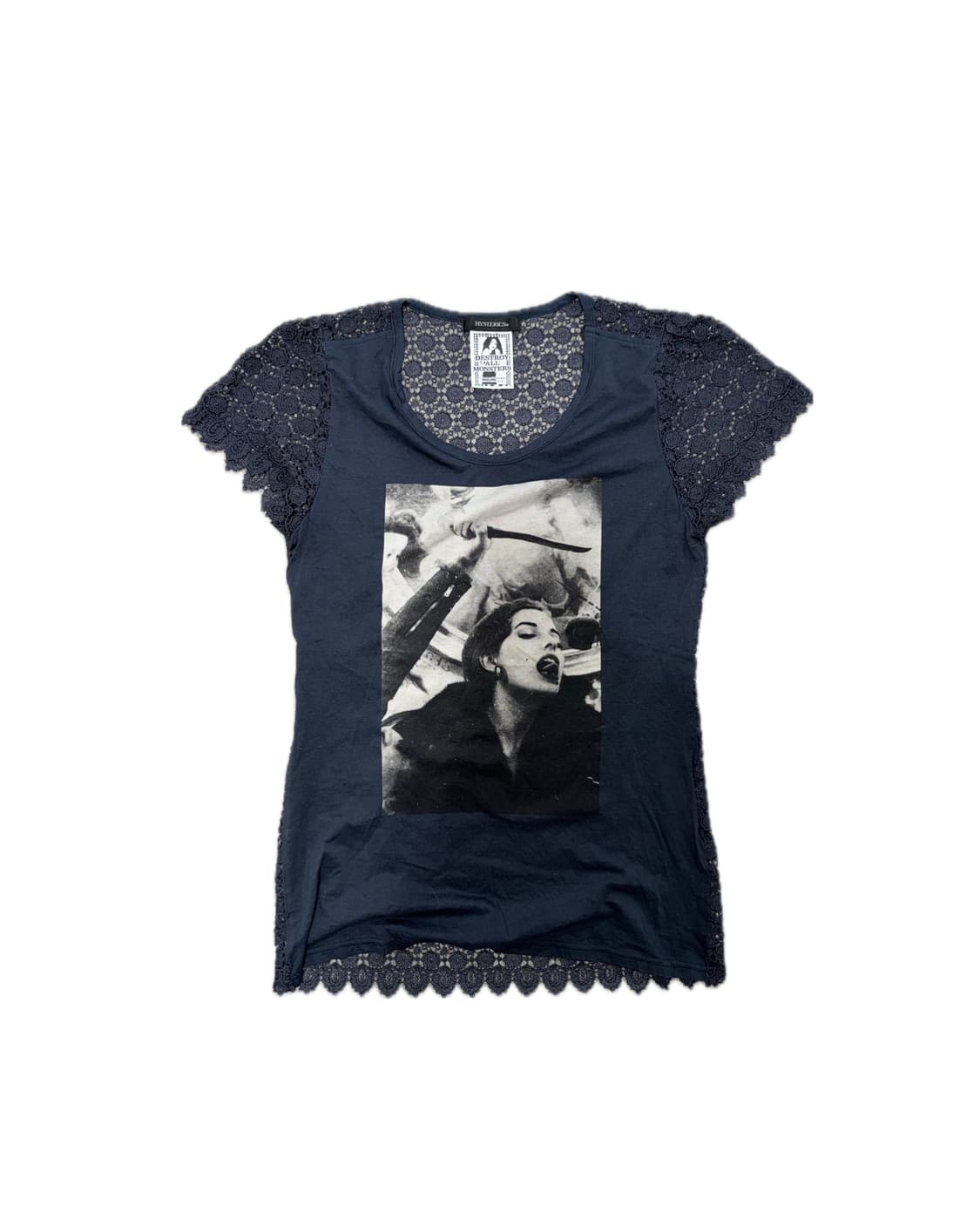 Hysteric Glamour 컷소우 시스루 티셔츠 상품이미지1