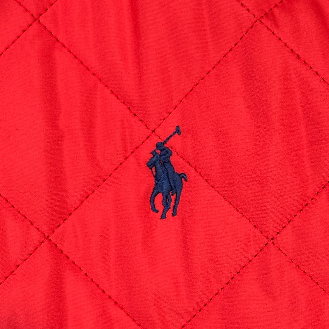 XL) 폴로 랄프로렌 클래식 다이아몬드 퀼팅 자켓 레드 상품이미지5