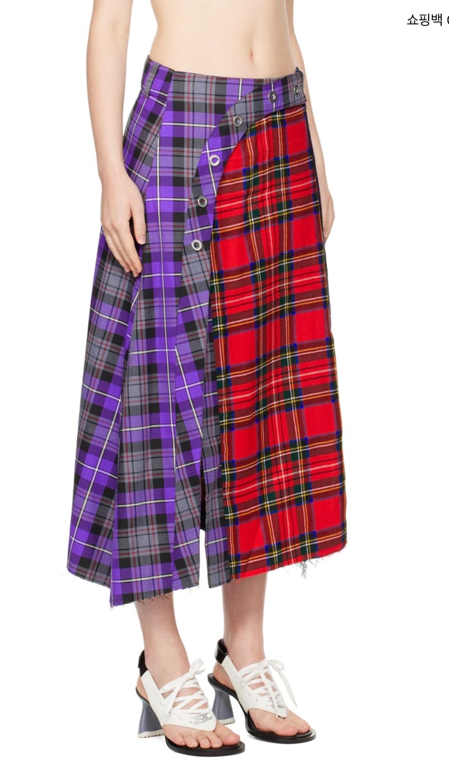 레이브리뷰 타탄 체크 롱스커트  상품이미지3