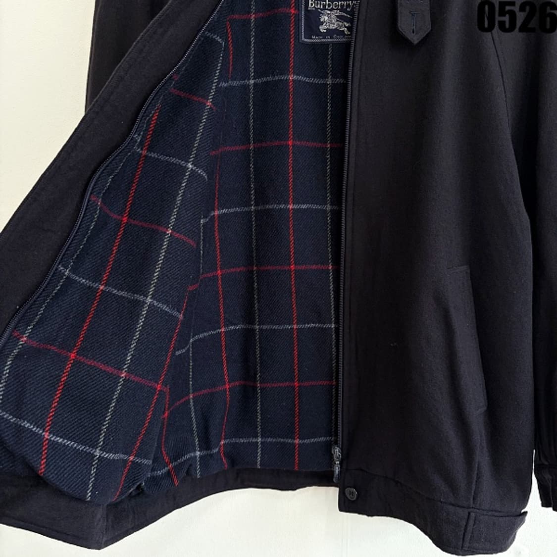 버버리 런던 울 블루종 자켓 XL 0526 상품이미지8