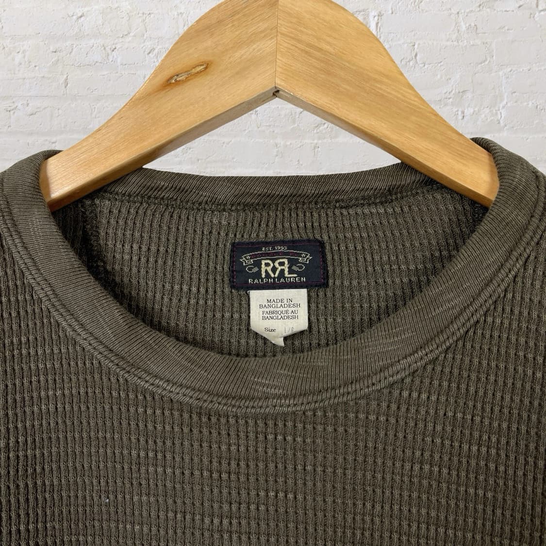 더블 알엘 와플 니트 써멀 롱 슬리브 티셔츠 상품이미지3