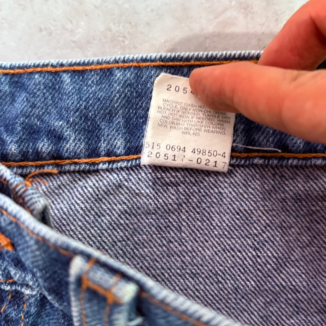[38/32] 90s USA 🇺🇸 리바이스 517 오렌지탭 데님 중청 상품이미지5