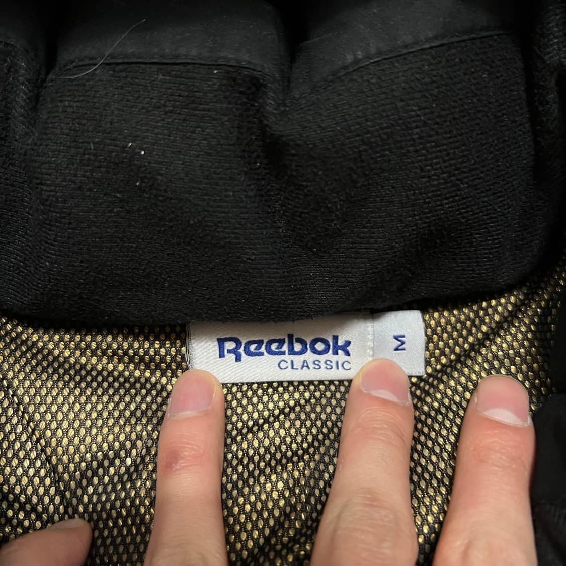 리복 클래식 와펜 로고 후드 롱패딩 점퍼 [블랙] M/95 상품이미지4