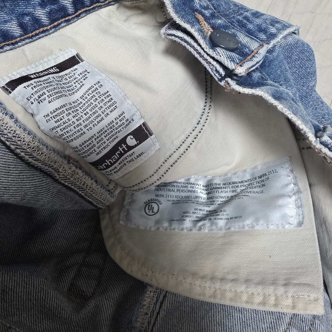 [34X34] 빈티지 칼하트 더블니 FR 데님팬츠 데미지 B26 상품이미지8