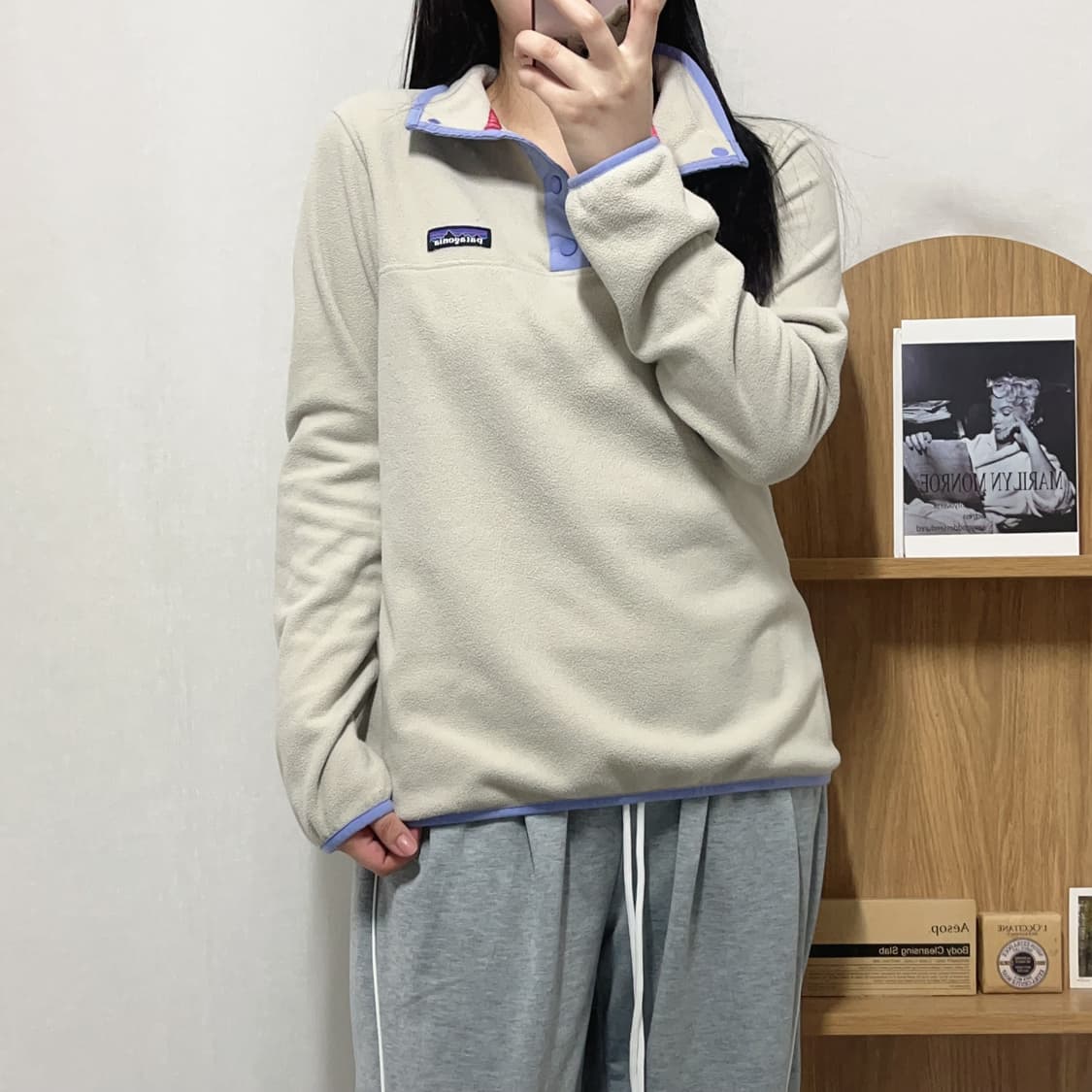 [정품] 파타고니아 크림그레이 연보라라인 반 후리스 [ M ] 상품이미지2