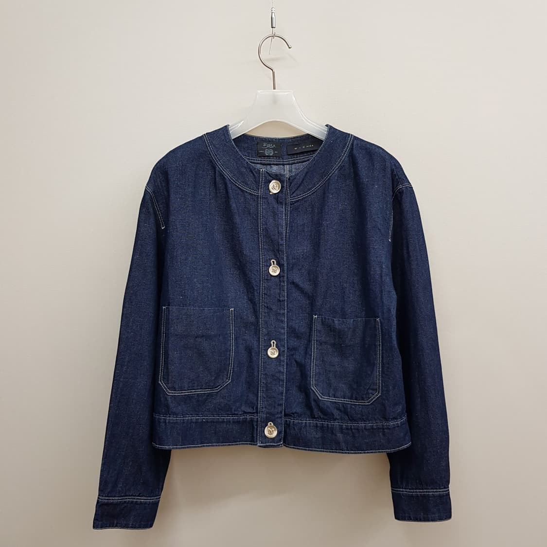 MICHAA 미샤 2022 노카라 데님 자켓 85-97-160사이즈 상품이미지1